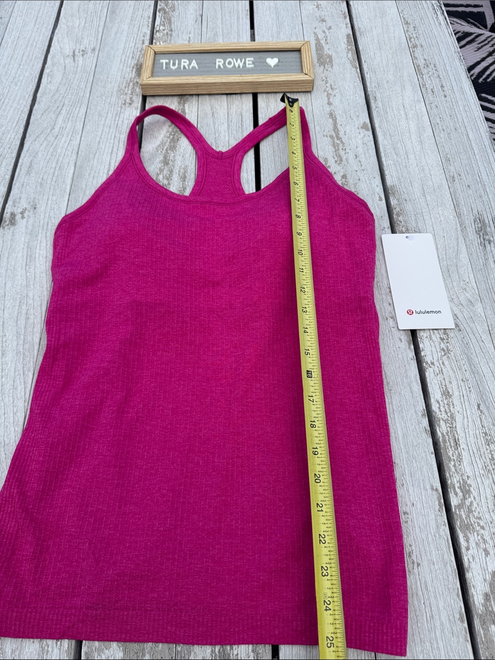 Lululemon Ebb to Street Tank Pink Flare Size 10 NWT - Picture 4 of 8